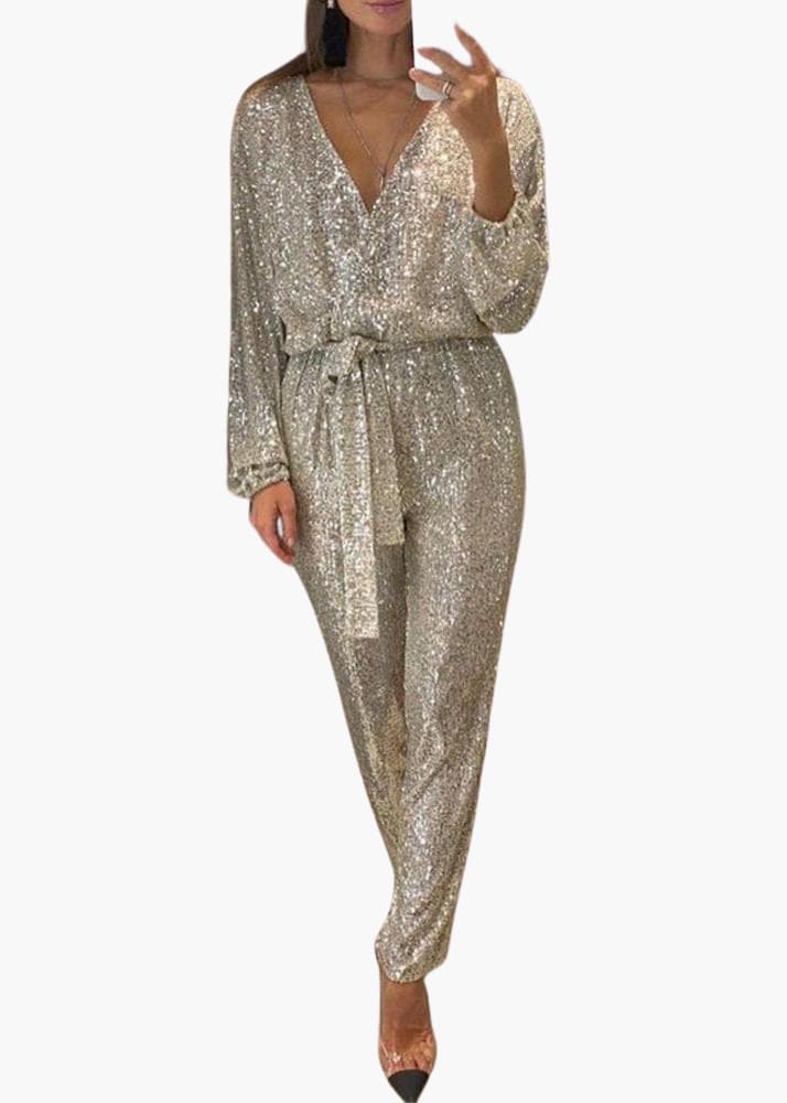 Ember | Glamouröser Pailletten-Jumpsuit