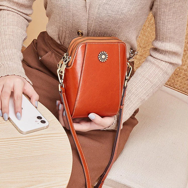 Wien - Einfarbige Kompakte Mini-Handtasche