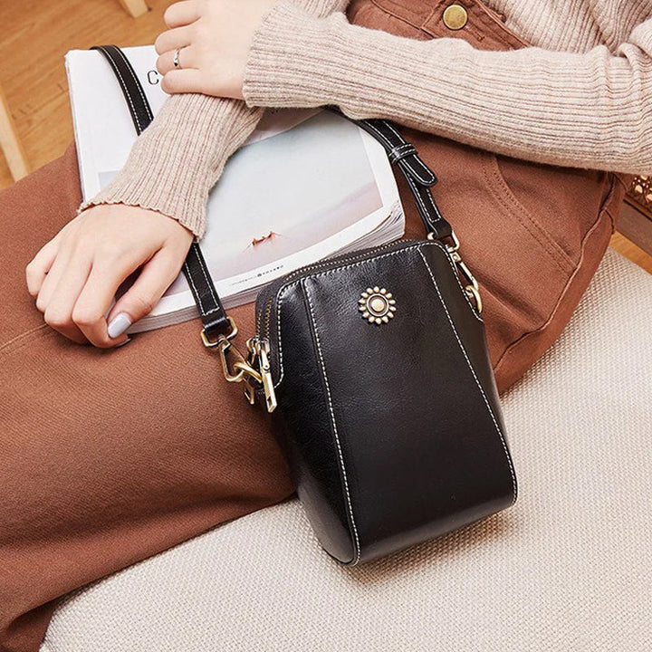 Wien - Einfarbige Kompakte Mini-Handtasche