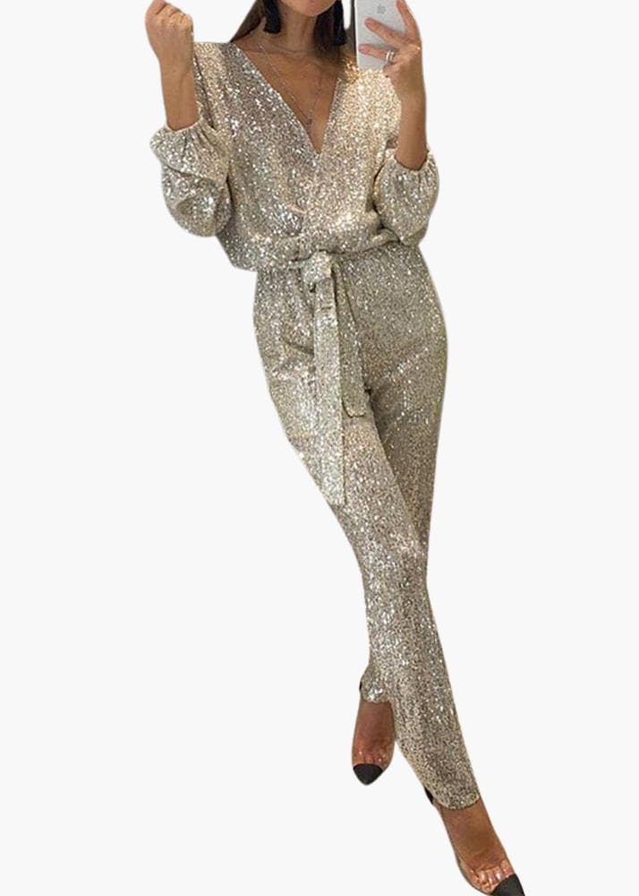 Ember | Glamouröser Pailletten-Jumpsuit