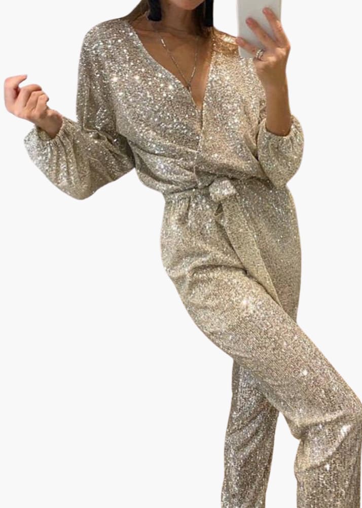 Ember | Glamouröser Pailletten-Jumpsuit