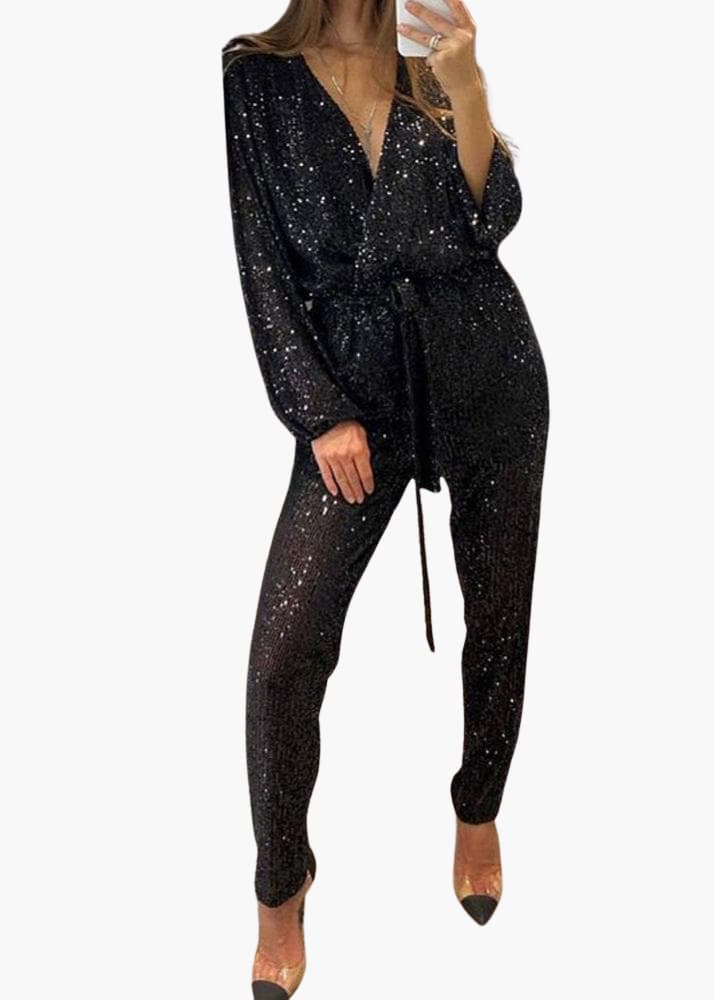 Ember | Glamouröser Pailletten-Jumpsuit