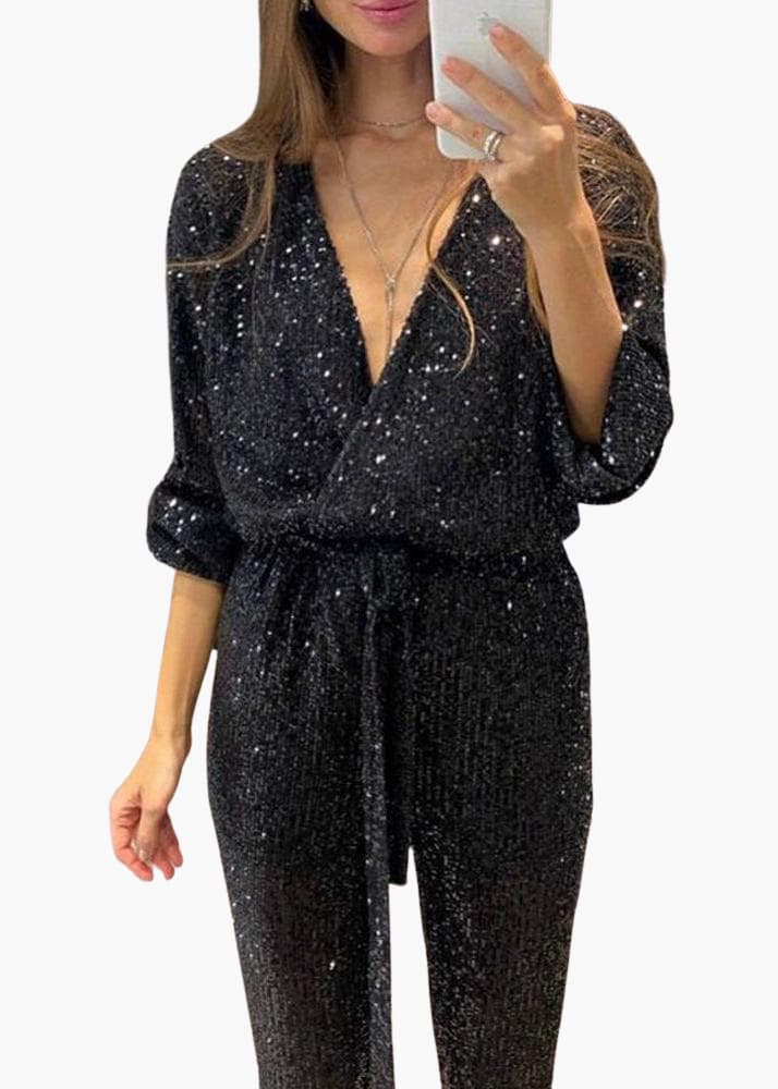Ember | Glamouröser Pailletten-Jumpsuit