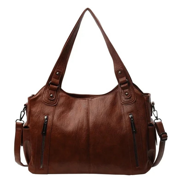 Uma - Geräumige Schultertasche mit doppeltem Reißverschluss