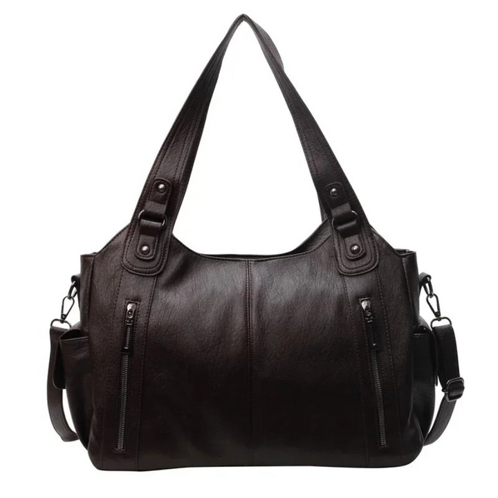 Uma - Geräumige Schultertasche mit doppeltem Reißverschluss