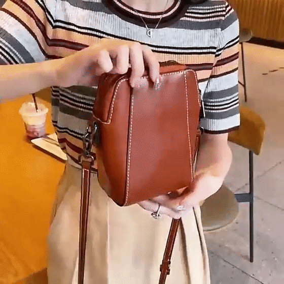 Wien - Einfarbige Kompakte Mini-Handtasche
