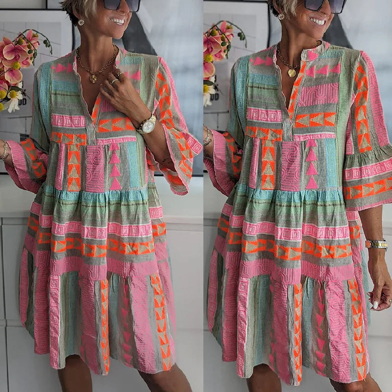 Ayla | Bohemian Layered Tunic Dress