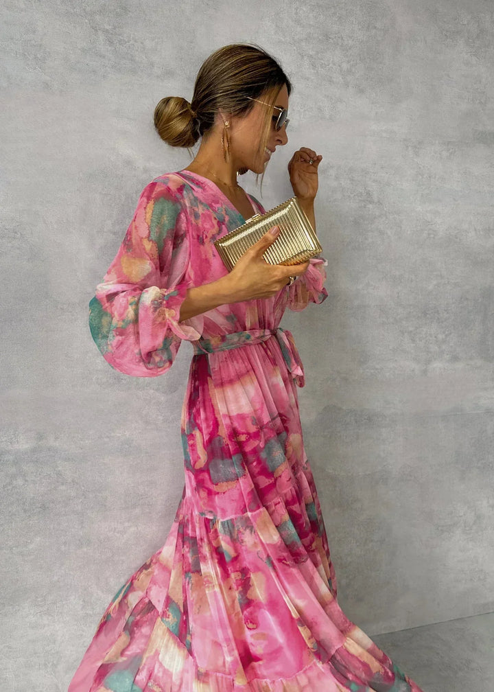 Das Gia™ | Damen Sommerkleid mit langen Ärmeln