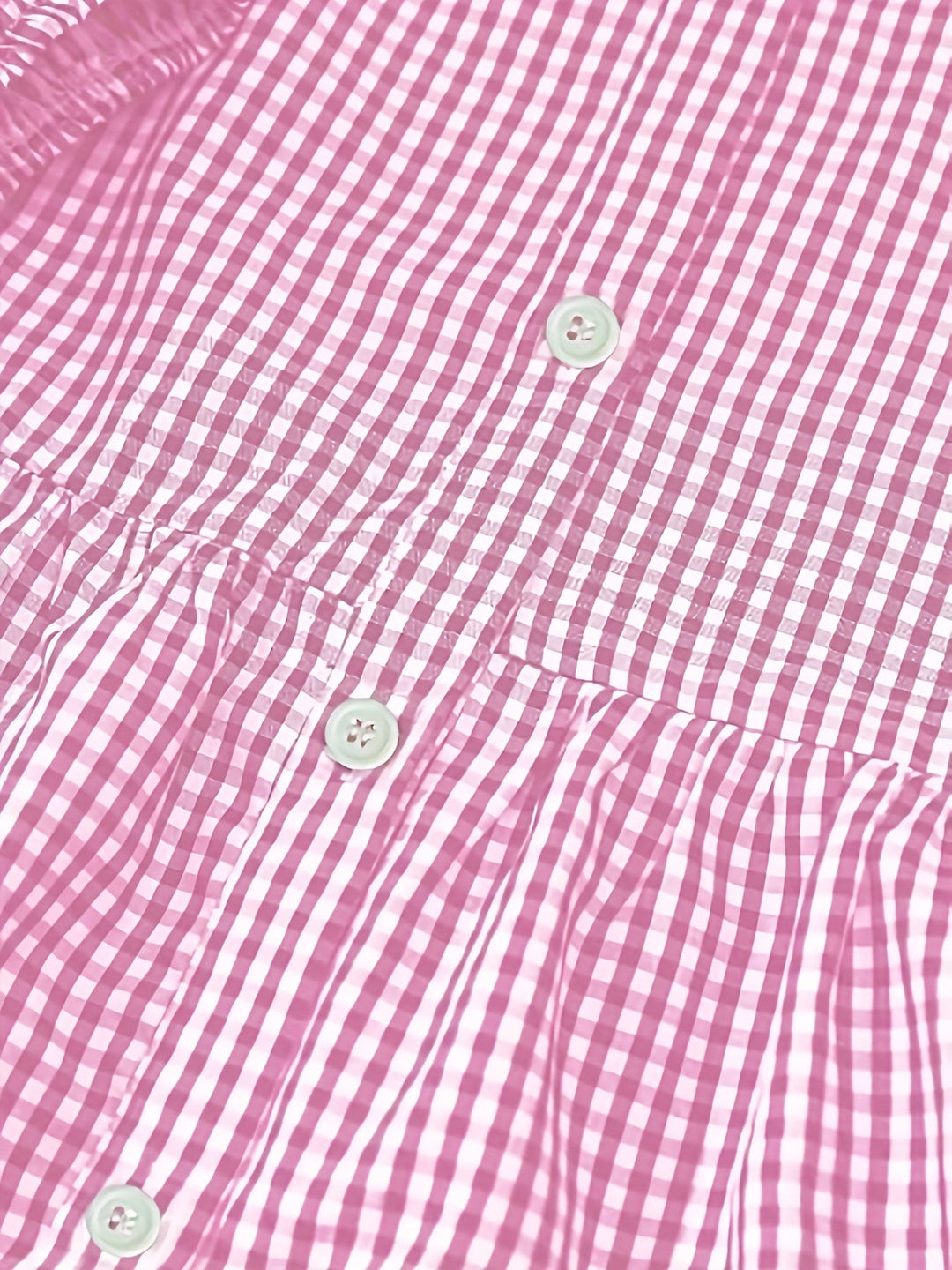 Rose | Gingham Button Closure Tiered Dress