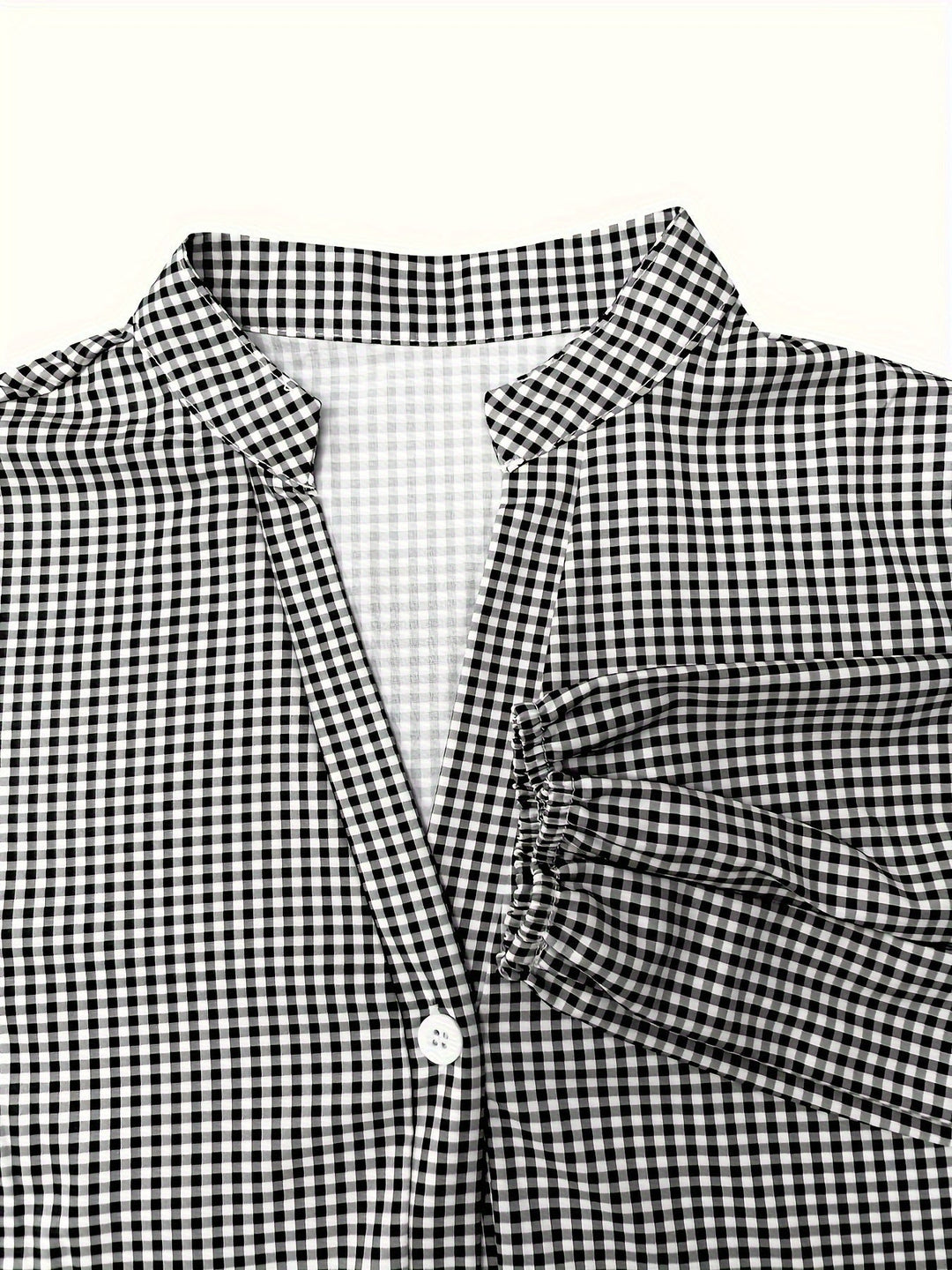 Rose | Gingham Button Closure Tiered Dress