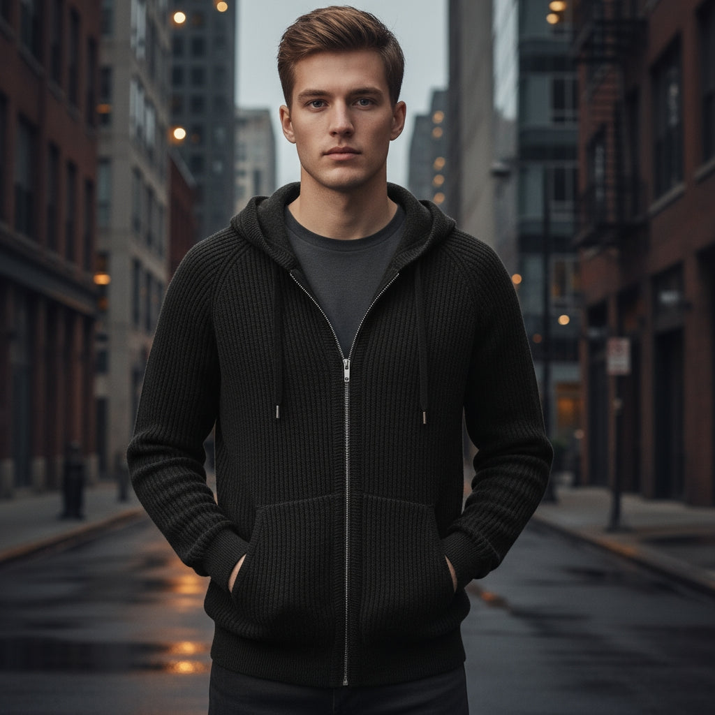 MERINO WOOL HOODIE