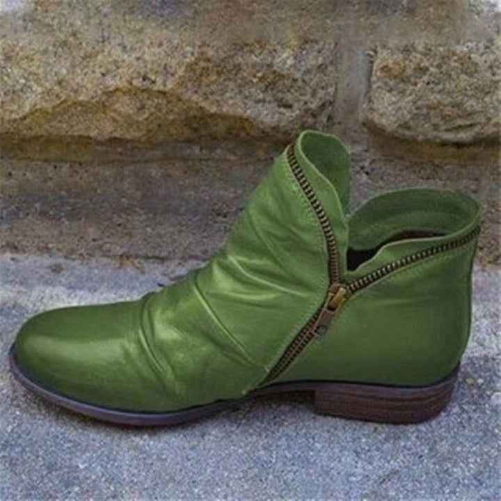 Mirelle™ | Lederstiefel mit Zip-Verschluss