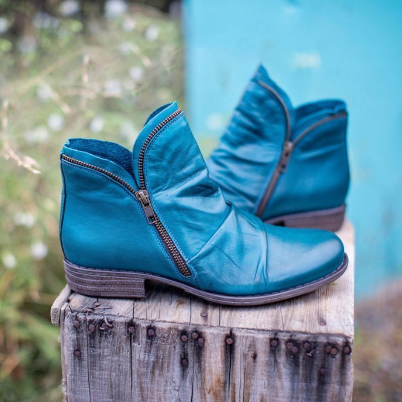 Mirelle™ | Lederstiefel mit Zip-Verschluss
